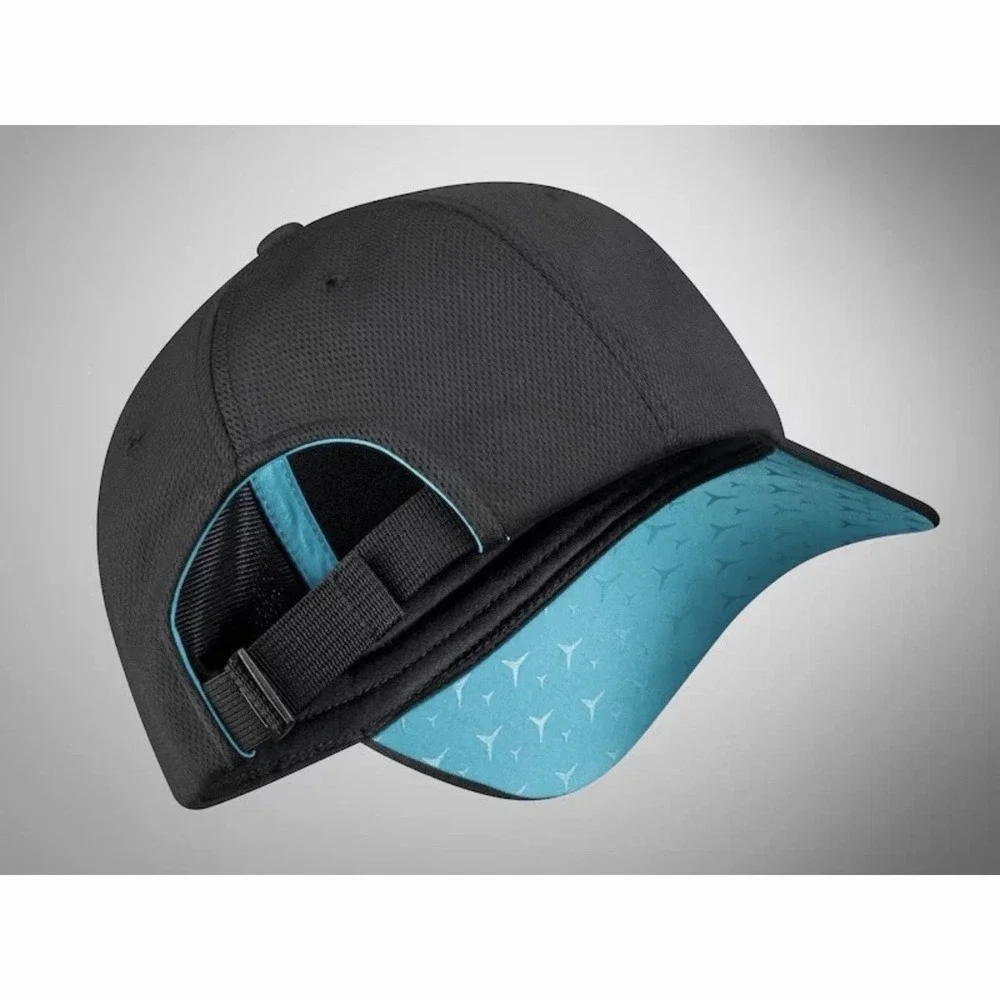 Genuine Mercedes Benz Logo Cap - Black W/ Blue Trim Brand New OEM Authentic